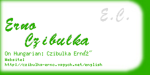 erno czibulka business card